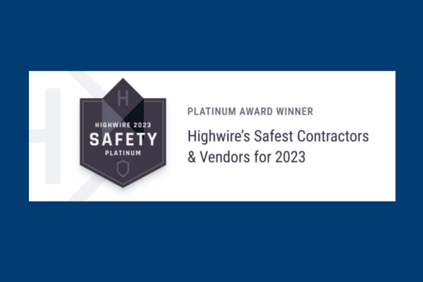 ChemTreat fue reconocido con el premio Platinum Safety de Highwire